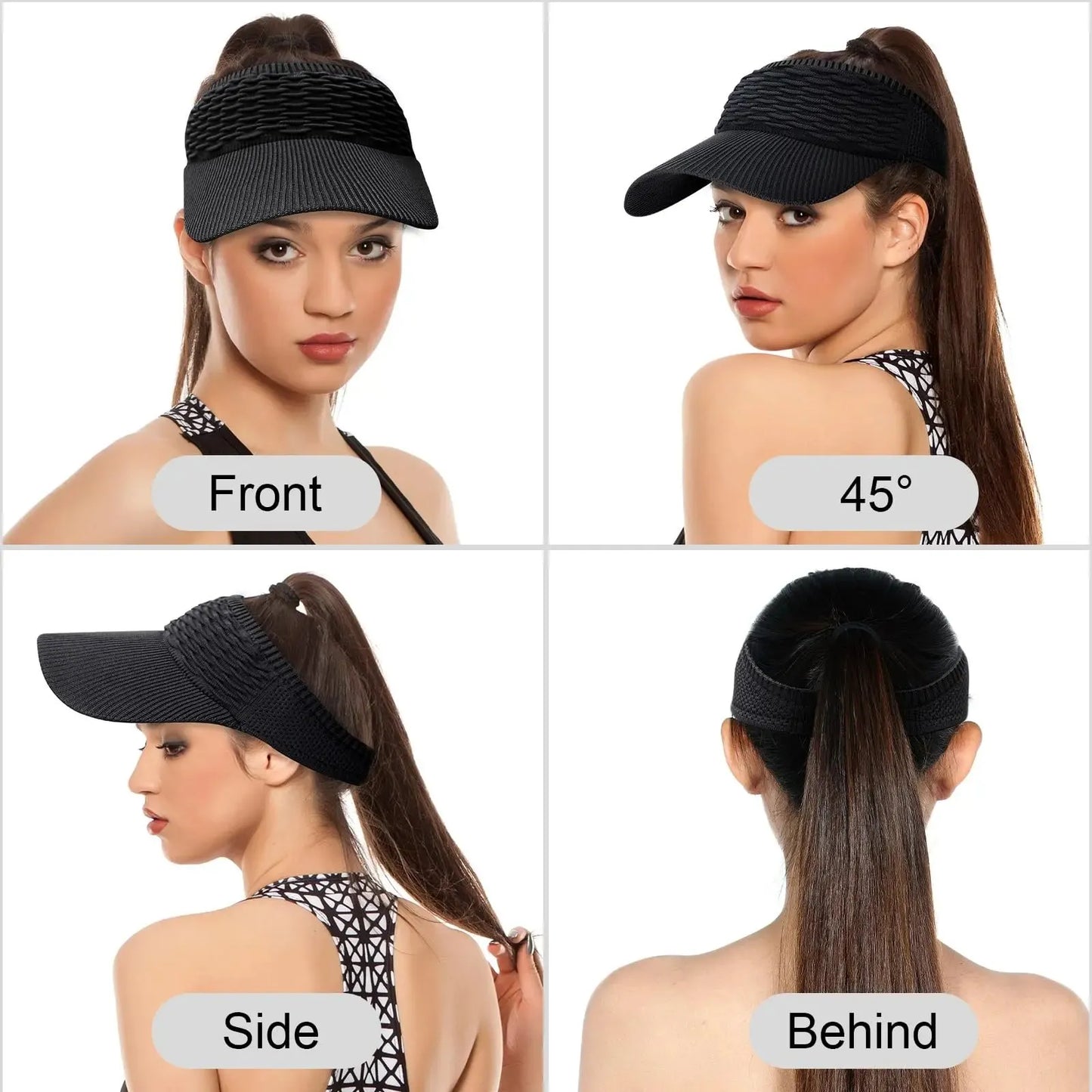 ☀️🧢 Napellenző lyukkal magas copfnak – UV-szűrős, lélegző, kültéri tevékenységekhez és mindennapi használatra