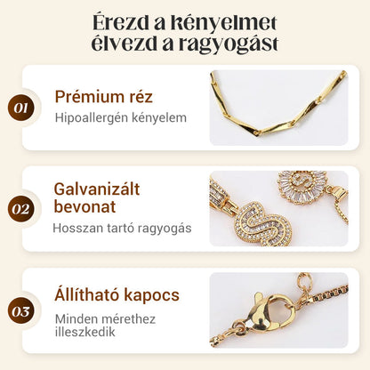 💖Női réteges kezdőbetűs medál nyaklánc szett