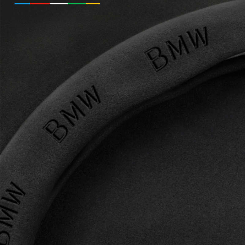 TrackVibe | Fekete karbon velúr kormánykerék borítás – Csúszásgátló és kopásálló