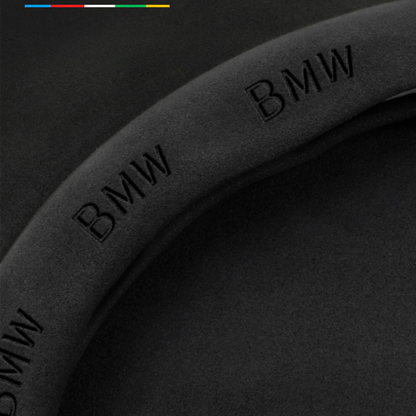 TrackVibe | Fekete karbon velúr kormánykerék borítás – Csúszásgátló és kopásálló