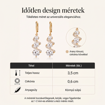 💎👗 Aszimmetrikus spirál és csepp alakú fülbevaló ✨