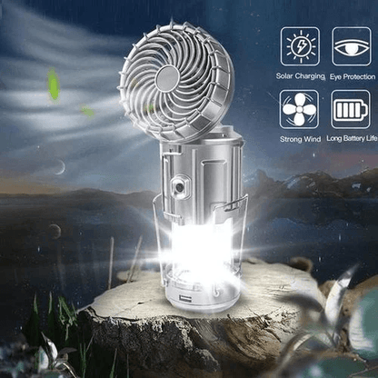 🔥2025 Forró eladás🔥🌿Hordozható LED kemping lámpa ventilátorral