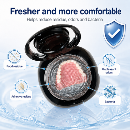 🥳2026-OS AKCIÓ🥳💞Több mint 50 ezer eladott darab!🦷 Denture Dome ultrahangos UV-C tisztító – Frissebb, tisztább fogsor mindössze 5 perc alatt