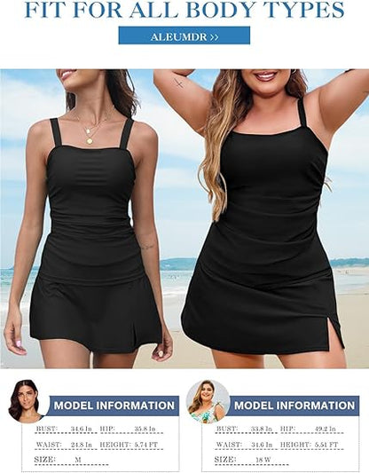 🔥👙Női kétrészes tankini fürdőruhák hasvékonyító hatással
