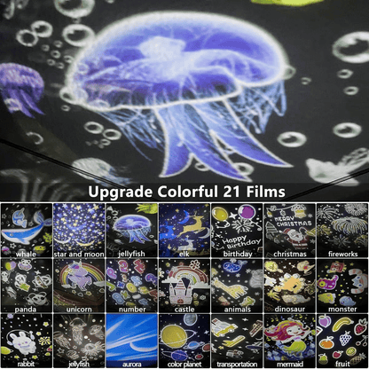 🎃👻UTOLSÓ NAPOK AKCIÓJA - 50% KEDVEZMÉNY💜Projektoros éjszakai fény gyerekeknek 15 filmhez🔋C típusú töltés