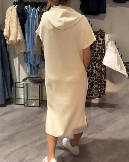 💥🔥👗[S-5XL]2025 új nyári stílusú laza, kényelmes és légáteresztő nagyméretű pulóverruha
