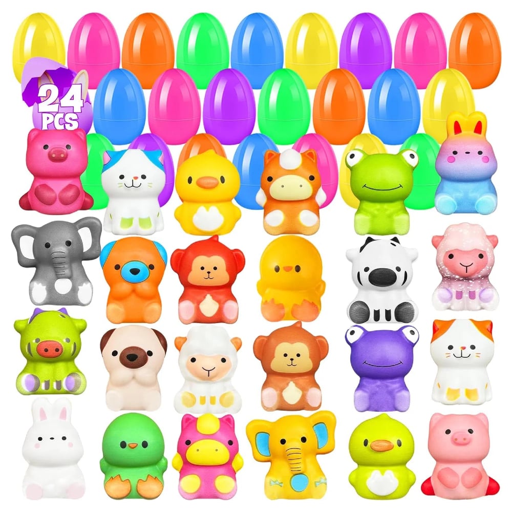 🎁12/24 DB Húsvéti tojás előretöltött, lassan kelő squishy játékok
