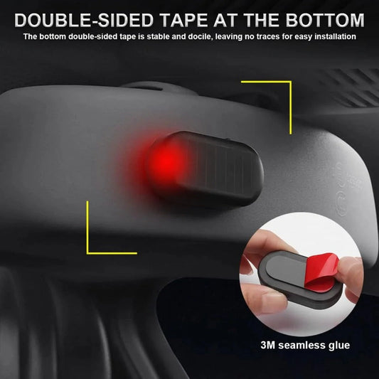 Napelemes autóriasztó lámpa