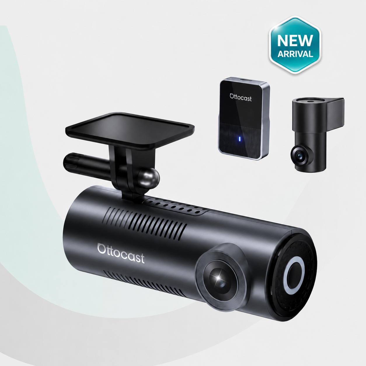 OttoSafe Cam 3 az 1-ben dupla autós kamera és vezeték nélküli CarPlay adapter
