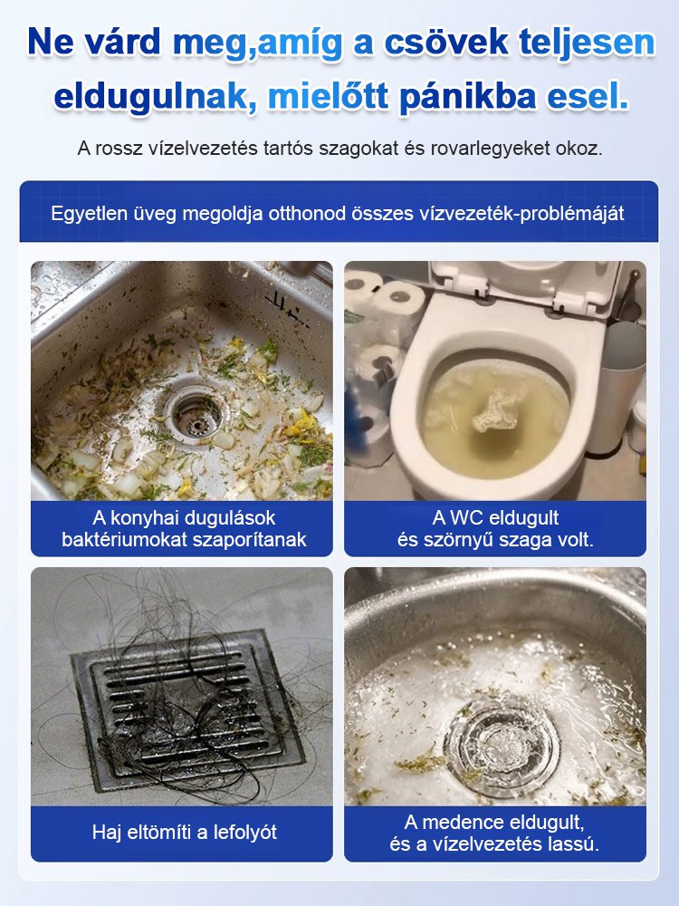 Erős csőtisztító szer