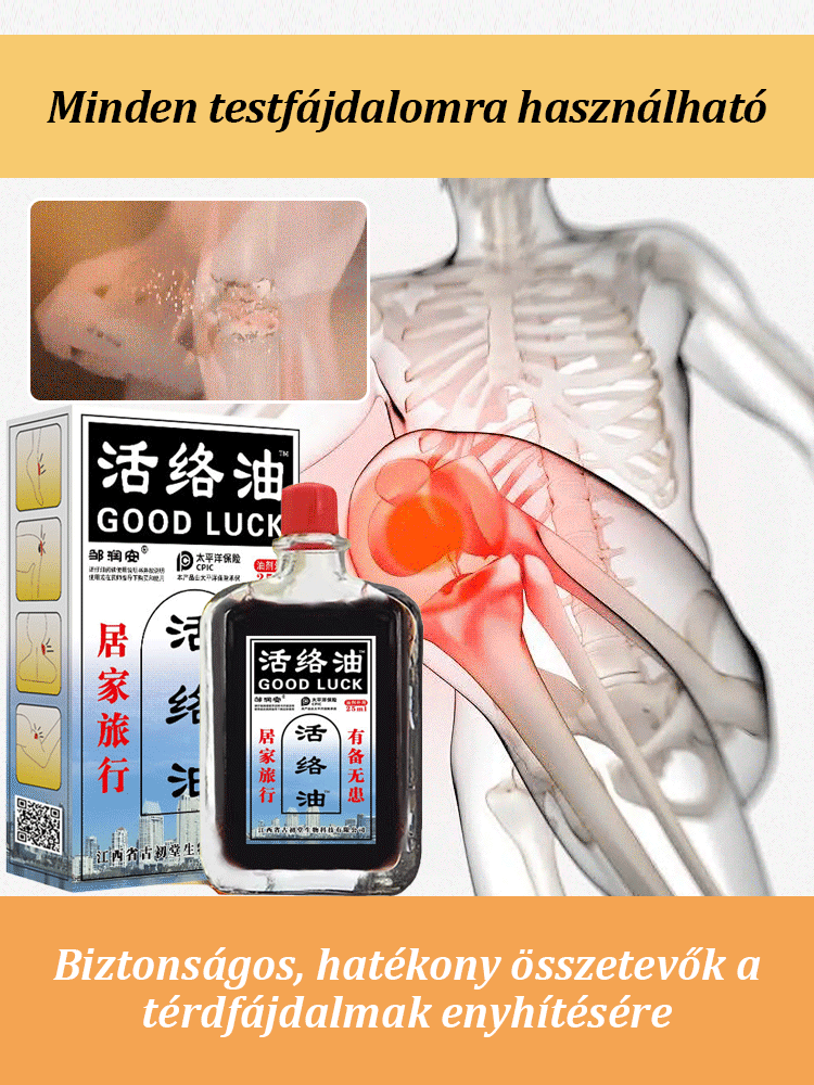 Fájdalomcsillapító és aktiváló olaj