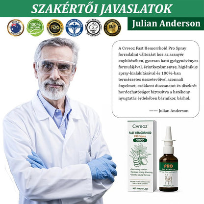 【Orvosi minőségű, 3 napos aranyér elleni kezelés】Fájdalommentes anális ápoló spray