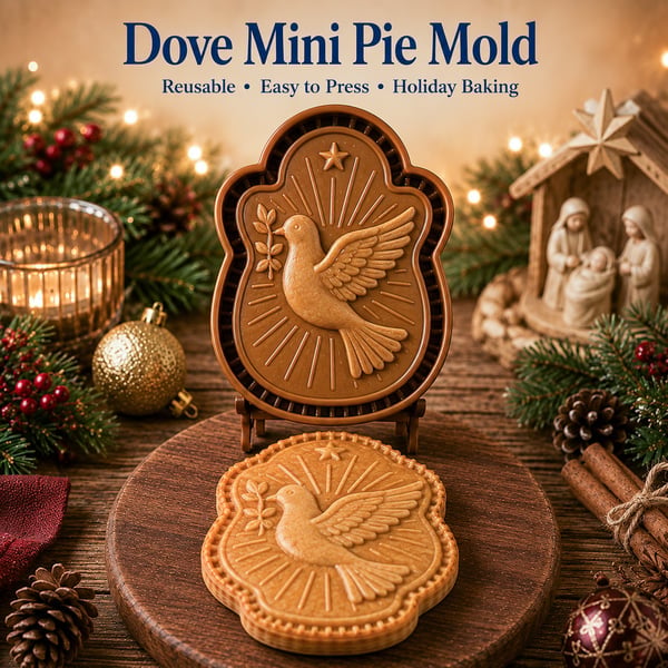 ✝️ Karácsonyi süteményformákból álló mini szett, hit és jászol motívumokkal | Újrafelhasználható formák a hagyományos ünnepi sütéshez 🥧✨