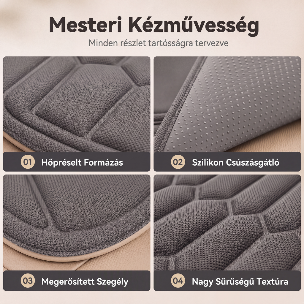 ✨🚗 Légáteresztő autóüléshuzat – vastag, csúszásgátló üléshuzat személyautókhoz, SUV-okhoz és kisteherautókhoz