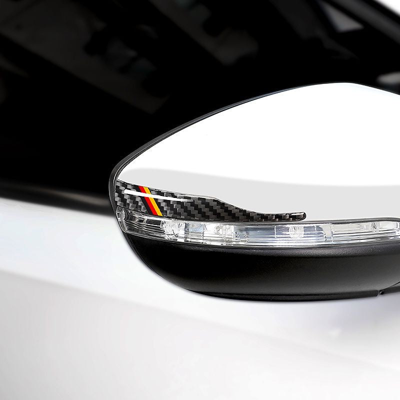 Szénszálas tükörmatrica ütésvédelemmel és logóval