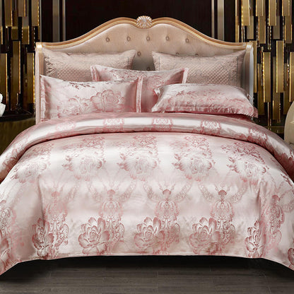 Európai luxus 4 részes szatén jacquard ágynemű garnitúra