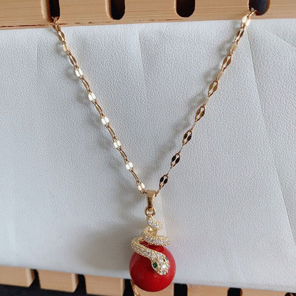 🐍Különleges újévi ajánlat🎀 Aranyozott gyöngyház kígyó fülbevaló