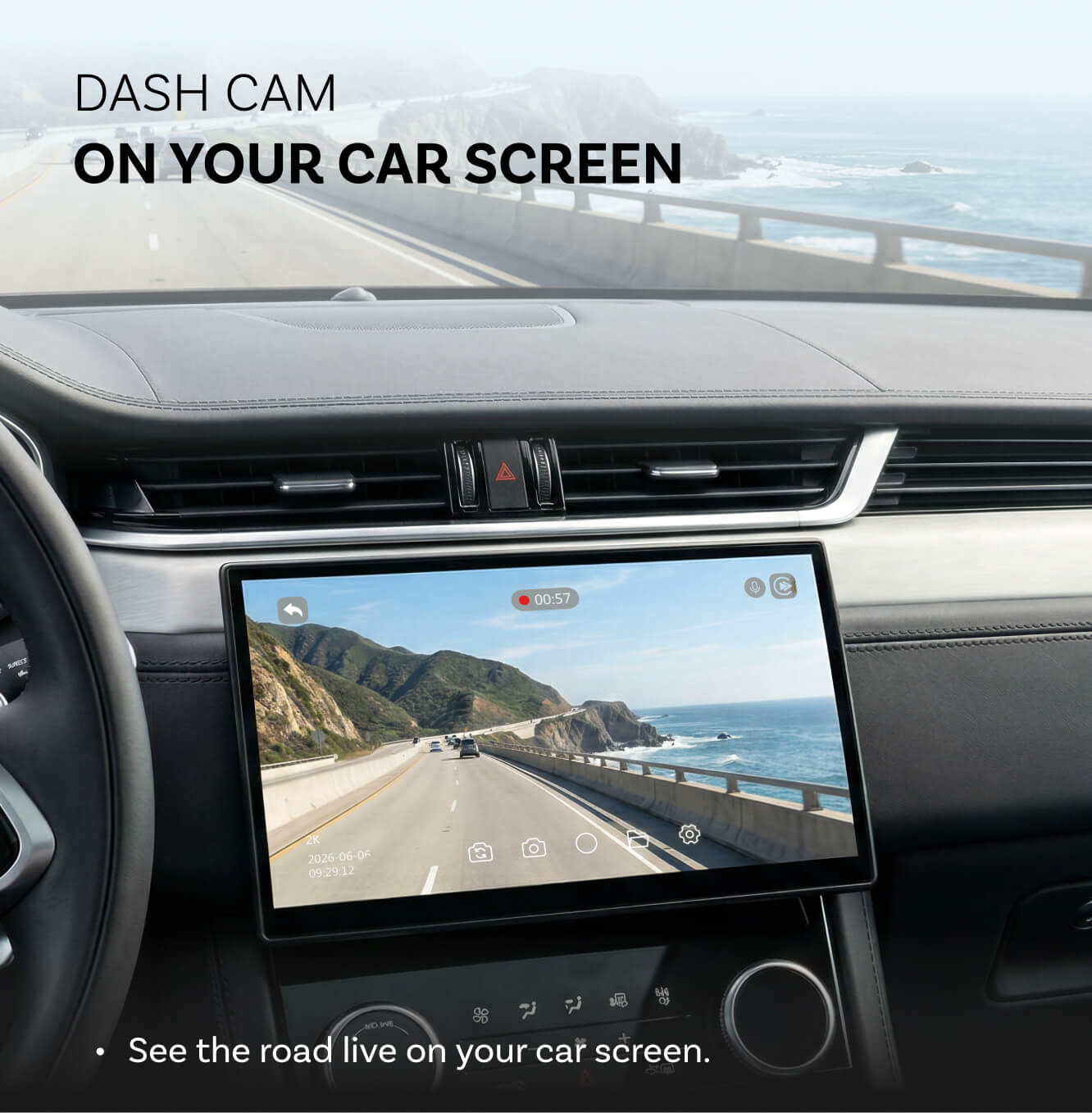 OttoSafe Cam 3 az 1-ben dupla autós kamera és vezeték nélküli CarPlay adapter