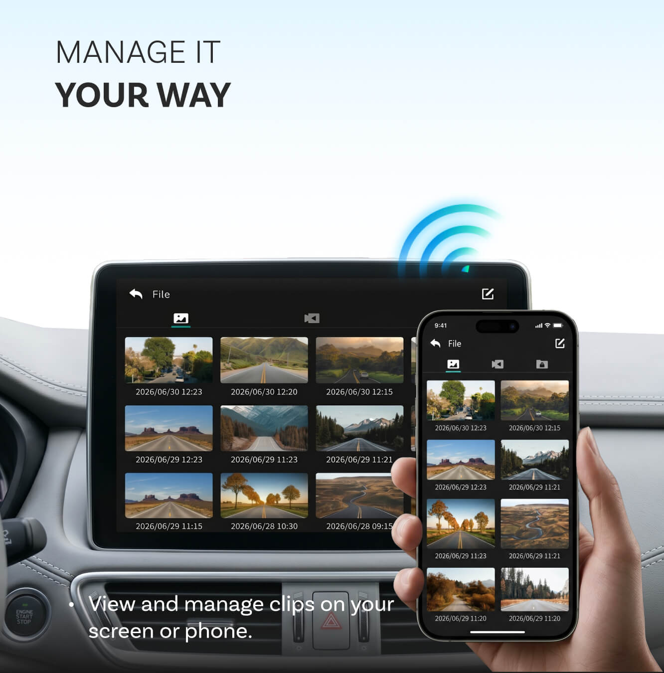 OttoSafe Cam 3 az 1-ben dupla autós kamera és vezeték nélküli CarPlay adapter