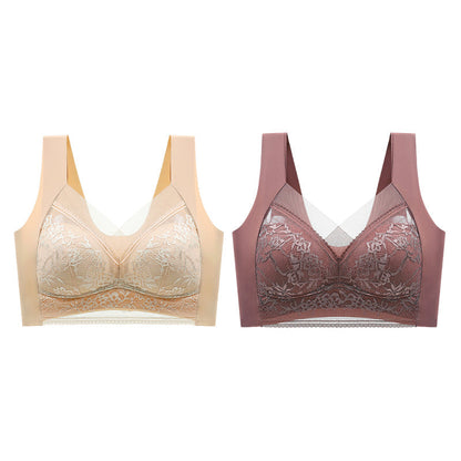 👙 Szuper kényelmes és puha női csipkés melltartó acélgyűrű nélkül【✨1 + 1 ingyenes】