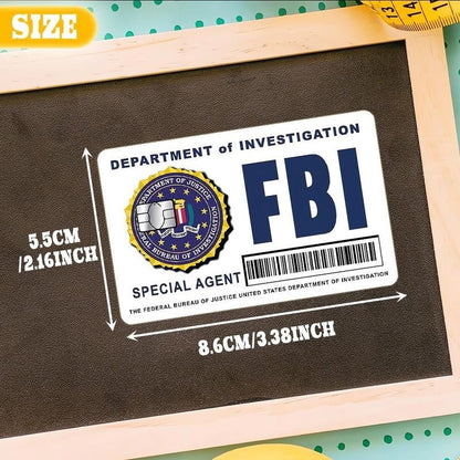 🔥Secret Agent kártyabőr-készlet: FBI/ICE minták • Cosplay és ajándék matricák