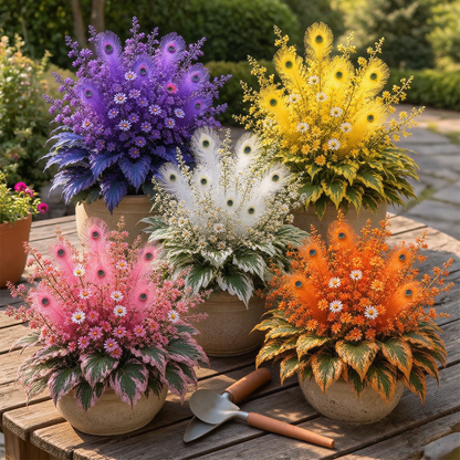🔥 Spóroljon 50%-ot🦚Peacock Flame Hosta hagymások – Dús, árnyékot kedvelő növények kertbe és otthonra