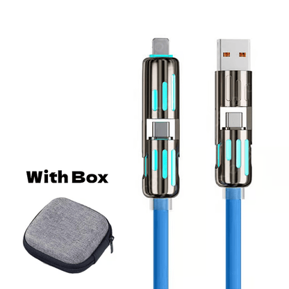 🔥4 az 1-ben USB töltőkábel, gyors töltés⚡