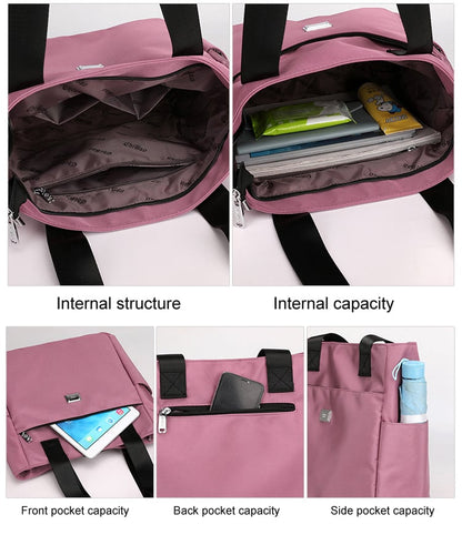 🔥Vízálló nylon válltáska nagy kapacitással és több zsebbel👜