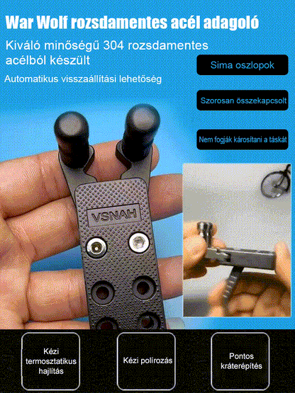 Rozsdamentes acél adagoló sötét színben