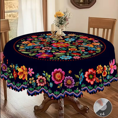 💖Luxus jacquard terítő színesben, hullámos szegéllyel