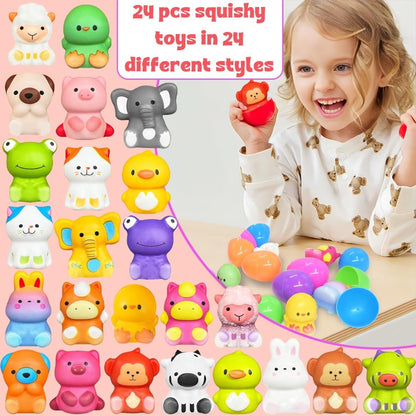 🎁12/24 DB Húsvéti tojás előretöltött, lassan kelő squishy játékok