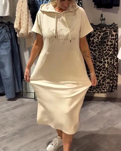 💥🔥👗[S-5XL]2025 új nyári stílusú laza, kényelmes és légáteresztő nagyméretű pulóverruha
