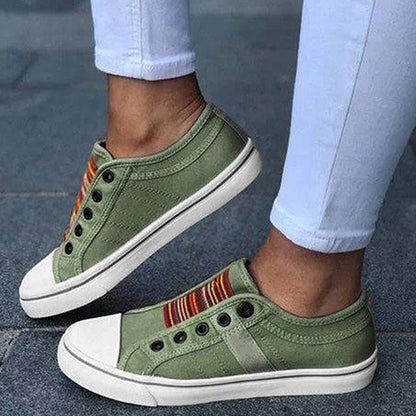 2025-ös új nyári ortopéd cipők Vintage Denim Slip On