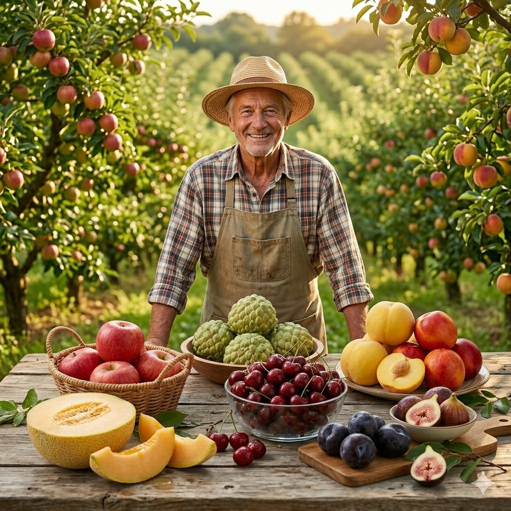 🍃 Heirloom Manor sorozat: 13 válogatott gyümölcsmagból álló készlet (nem GMO) 🌳 – Legnépszerűbb termék