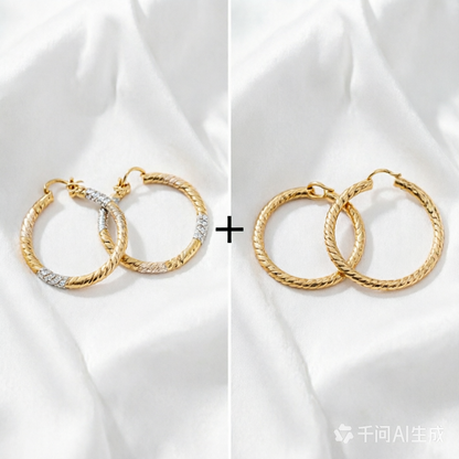 💎✨ Elegáns csavart karika fülbevaló – Időtlen dizájn, amely tökéletesen kiegészíti mindennapi és alkalmi szettjeidet 👗