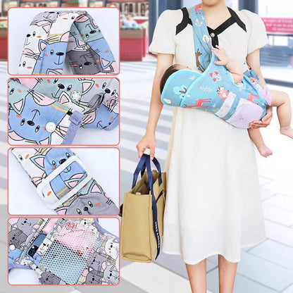 👶Többfunkciós, mellkasra rögzíthető, két vállpántos babahordozó