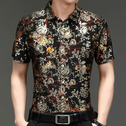 Férfi ing Ice Silk Hot Gold