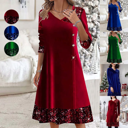👗 őszi/téli női arany bársony ruhák