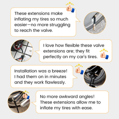 Univerzális rugalmas gumiabroncs szelep hosszabbító