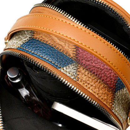 Női vintage geometrikus mintás crossbody táska