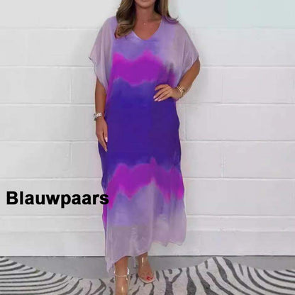 ✨【S-4XL】Kényelmes női szürke sifon ruha