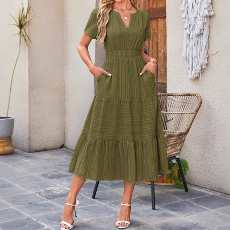 🔥👗Fodros pamutruha egyszínűben