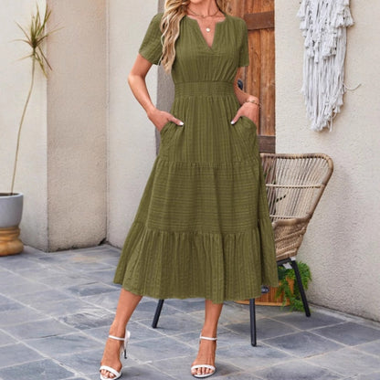 🔥👗Fodros pamutruha egyszínűben