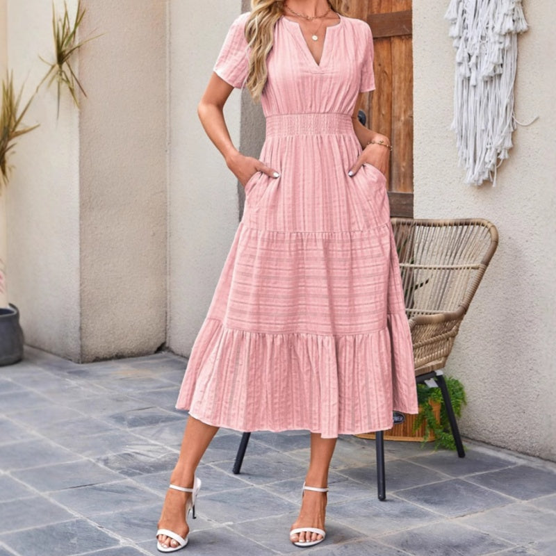 🔥👗Fodros pamutruha egyszínűben