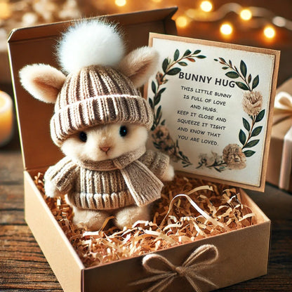 🐇Mini nyuszi aranyos húsvéti ajándékot ölel🎁