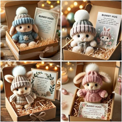 🐇Mini nyuszi aranyos húsvéti ajándékot ölel🎁
