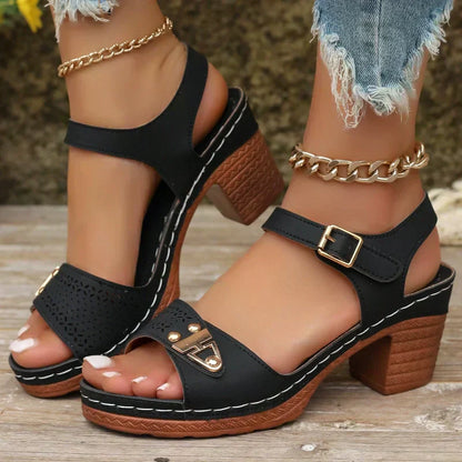 【EU 36-43】👡Nyári női Chunky Magassarkú szandálok
