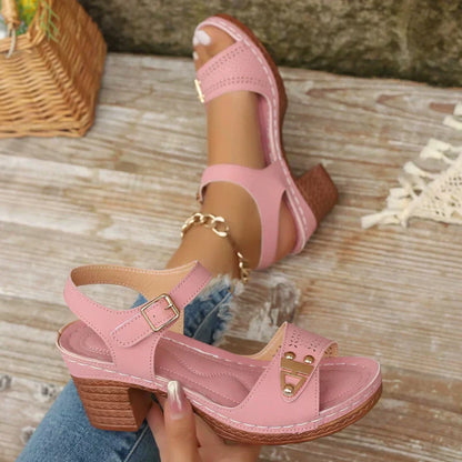 【EU 36-43】👡Nyári női Chunky Magassarkú szandálok
