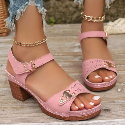 【EU 36-43】👡Nyári női Chunky Magassarkú szandálok