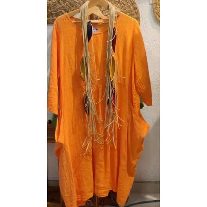 💖Korlátozott kiárusítás 20% KEDVEZMÉNY💖Női alkalmi hosszú ujjú vászon Boho ruha